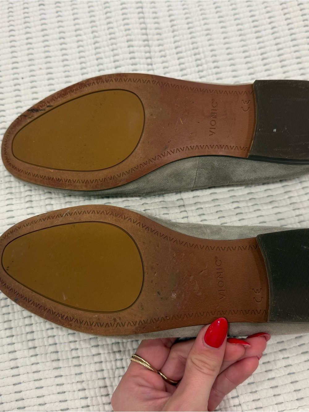 Vionic Women's Suede Slip-On Loafers in Light Gray - Picture 3 of 3